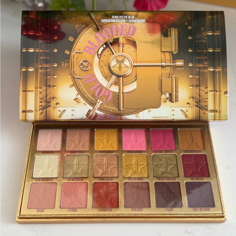 Jeffree Star Gold Blooded Eyeshadow Artistry Palette ~ 18 Shades NIB - Picture 2 of 9